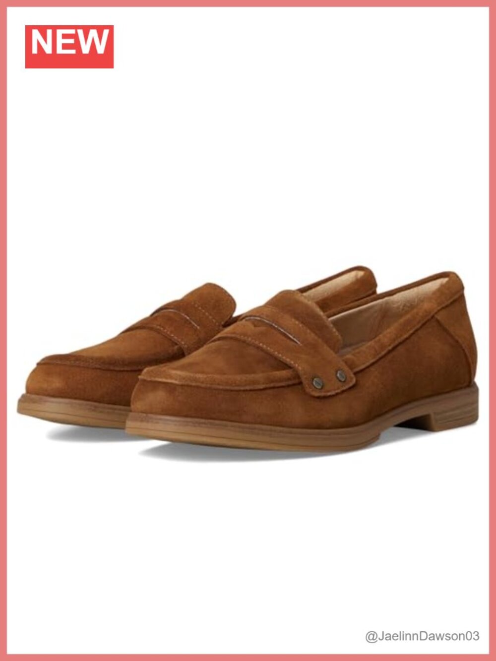 Women's Tan Leather Loafers Slip-On Flat Shoes